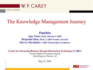 The Knowledge Management Journey