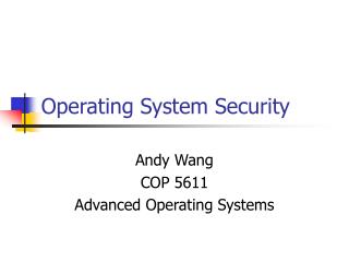 Operating System Security