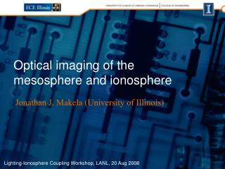 Optical imaging of the mesosphere and ionosphere