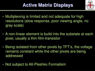 Active Matrix Displays