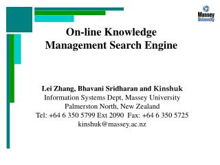 On-line Knowledge Management Search Engine