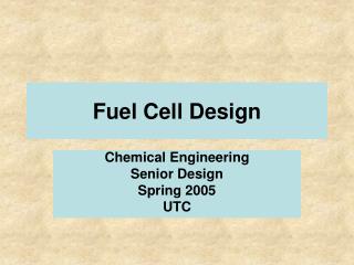 Fuel Cell Design