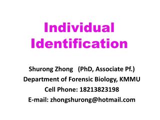 Individual Identification