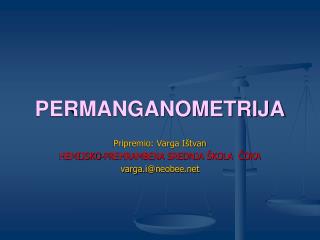 PERMANGANOMETRIJA