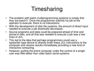 Timesharing