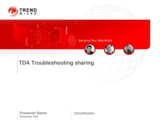 TDA Troubleshooting sharing