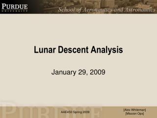 Lunar Descent Analysis