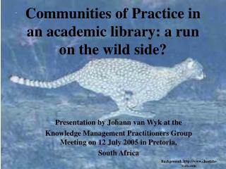 Communities of Practice in an academic library: a run on the wild side?