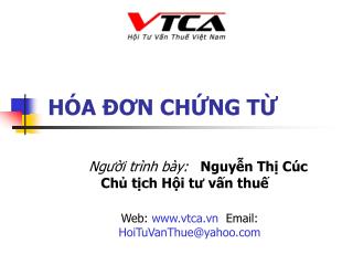 HÓA ĐƠN CHỨNG TỪ