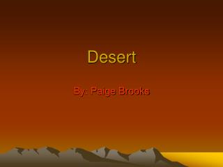 Desert