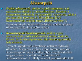 Abszorpció