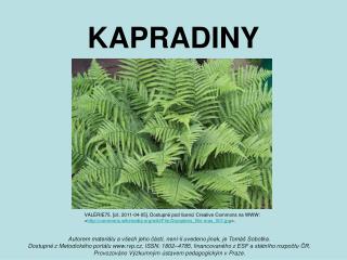 KAPRADINY