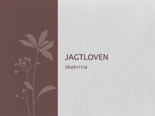 Jagtloven