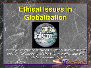 Ethical Issues in Globalization