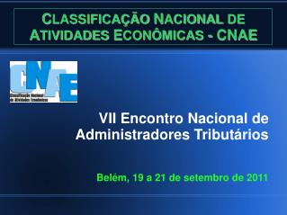 C LASSIFICAÇÃO N ACIONAL DE A TIVIDADES E CONÔMICAS - CNAE