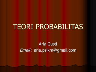 TEORI PROBABILITAS