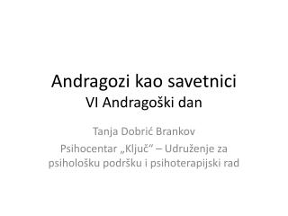 Andragozi kao savetnici VI Andragoški dan