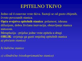 EPITELNO TKIVO