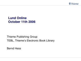 Lund Online October 11th 2006