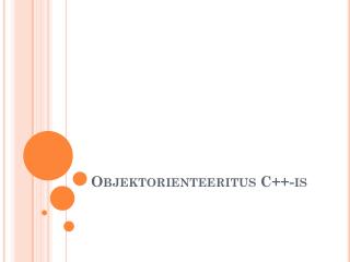 Objektorienteeritus C++-is