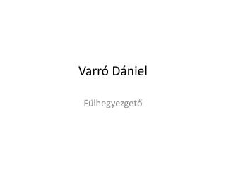 Varró Dániel