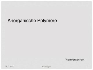 Anorganische Polymere
