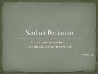 Saul uit Benjamin