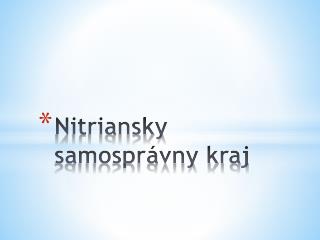 Nitriansky samosprávny kraj