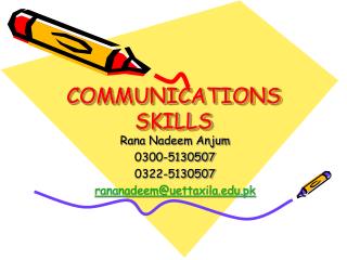 COMMUNICATIONS SKILLS