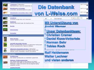 Die Datenbank von L-Welse