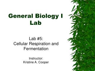 General Biology I Lab