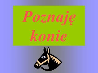 Poznaję konie