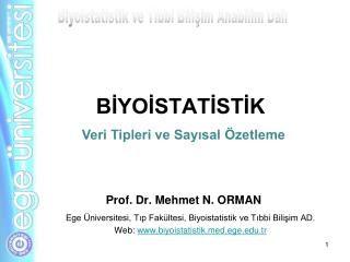 BİYOİSTATİSTİK