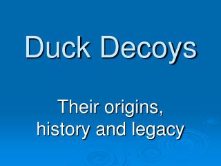 Duck Decoys