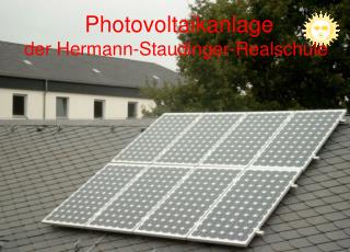 Photovoltaikanlage der Hermann-Staudinger-Realschule