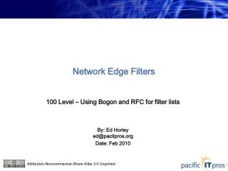 Network Edge Filters