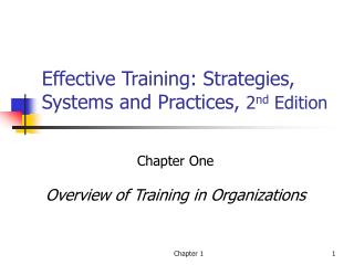 Effective Training: Strategies, Systems and Practices, 2 nd Edition