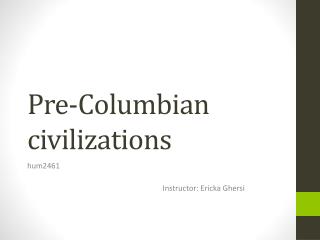 Pre-Columbian civilizations