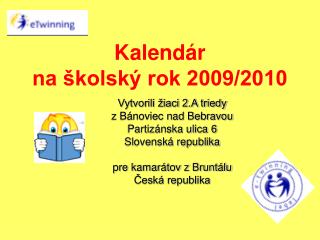 Kalendár na školský rok 2009/2010