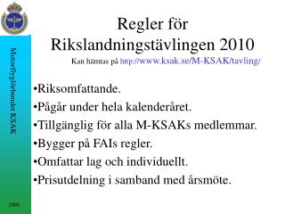 Regler för Rikslandningstävlingen 2010