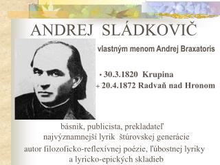 ANDREJ SLÁDKOVIČ