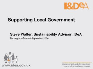 Supporting Local Government