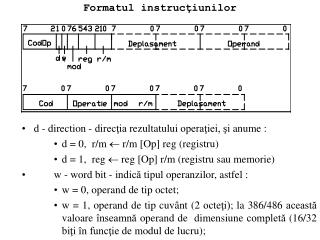 Formatul instrucţiunilor