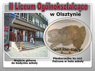Wejście główne do budynku szkoły