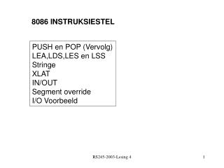 8086 INSTRUKSIESTEL