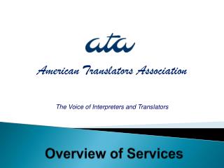 The Voice of Interpreters and Translators