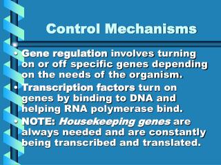 Control Mechanisms