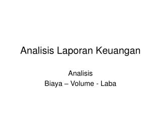 Analisis Laporan Keuangan