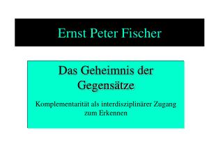 Ernst Peter Fischer