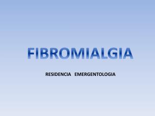 FIBROMIALGIA